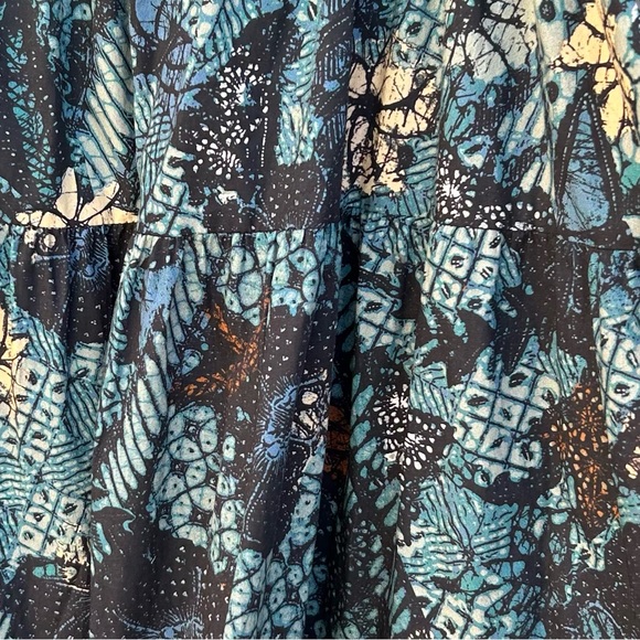 New Ulla Johnson Iliana Floral Print Midi Dress Cotton Rainforest 2 - Picture 3 of 16